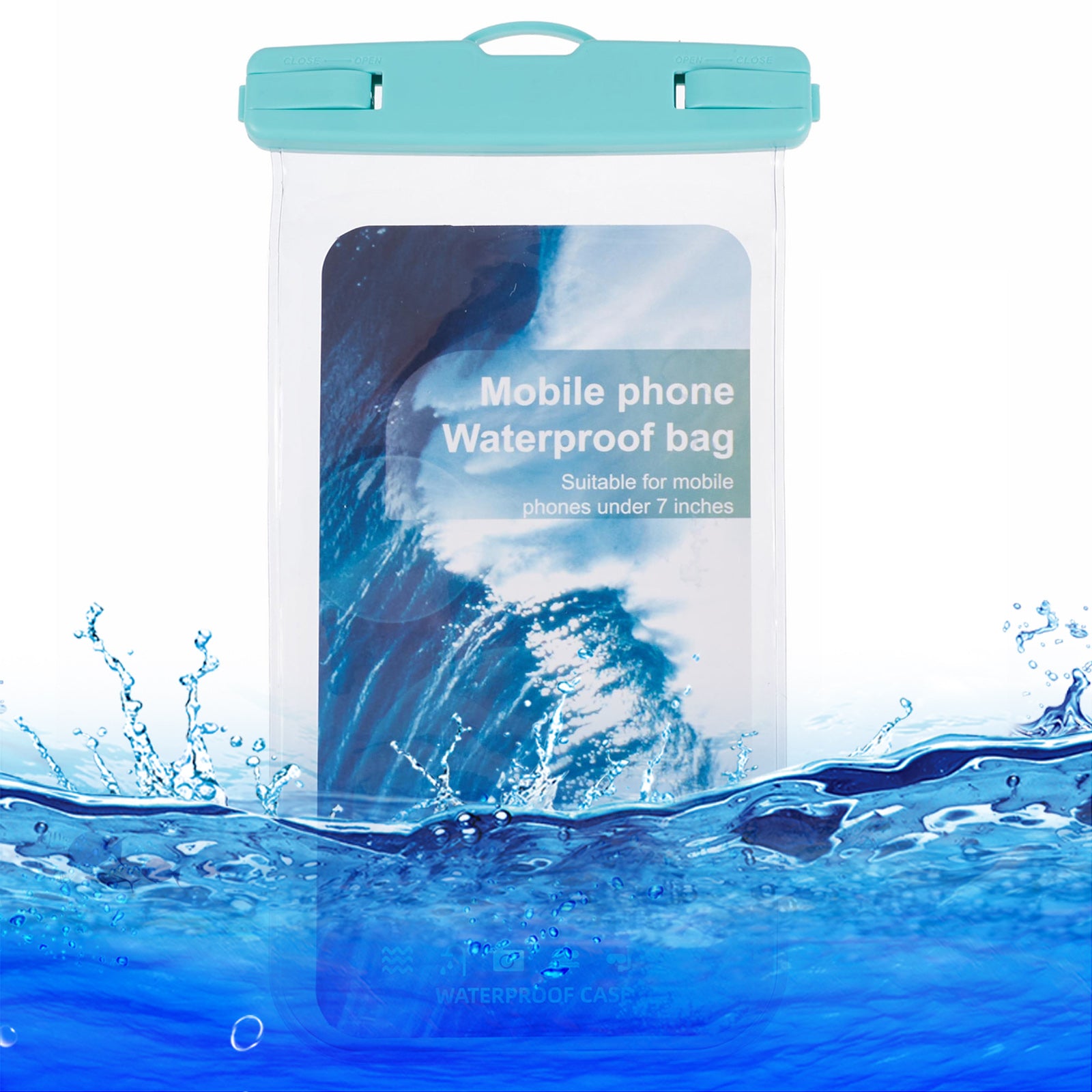 Waterproof Phone Pouch Case Holder for Under 6.5-inches Phone Underwater Clear Cellphone Dry Bag