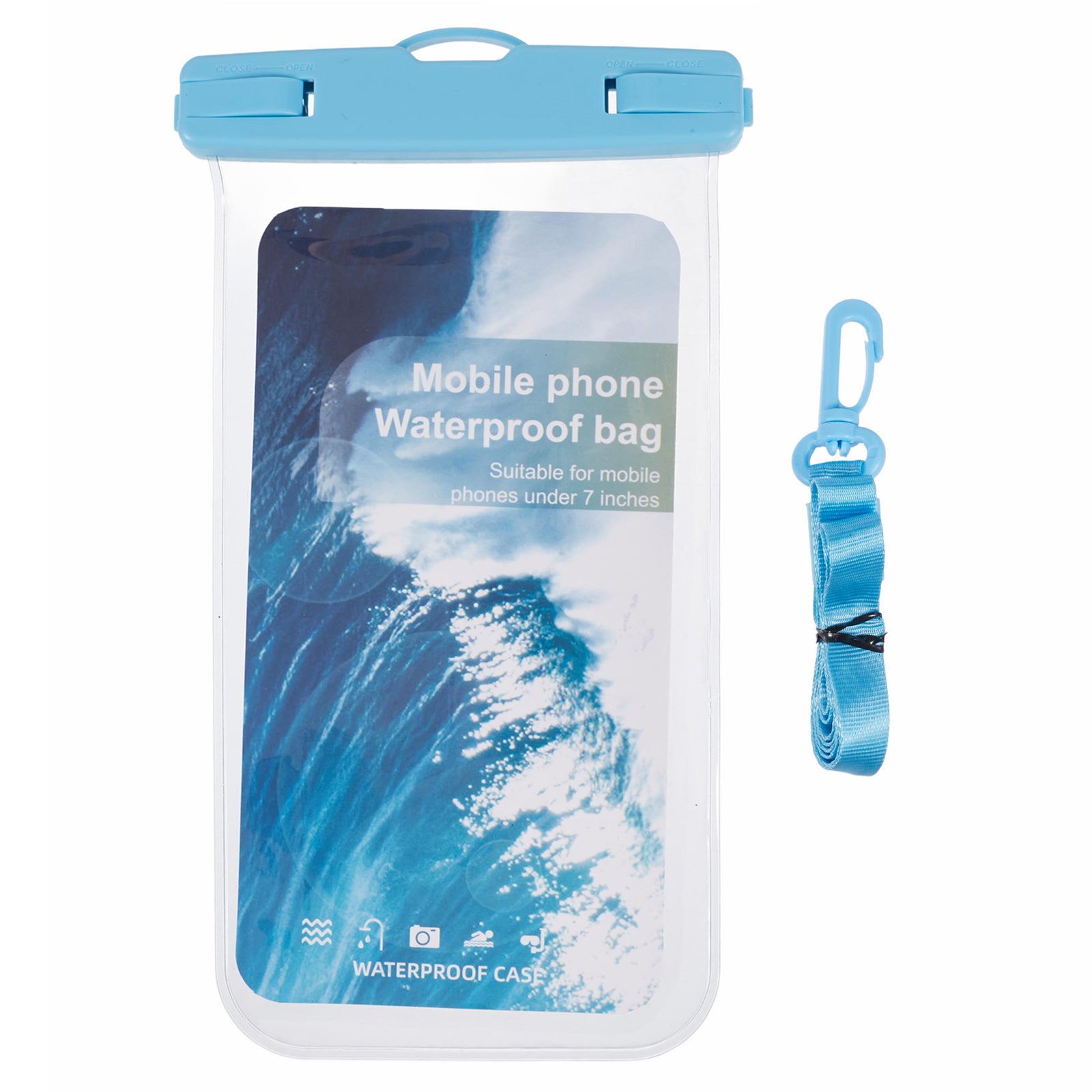 Waterproof Phone Pouch Case Holder for Under 6.5-inches Phone Underwater Clear Cellphone Dry Bag