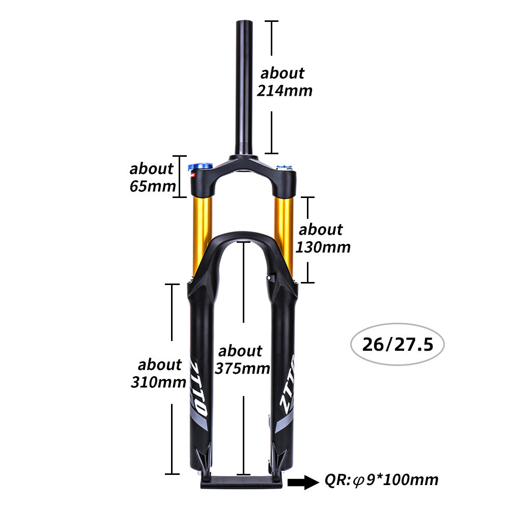 ZTTO ZT-01 Mountain Bike Front Fork Alloy Air Pressure Shock Absorption Front Fork