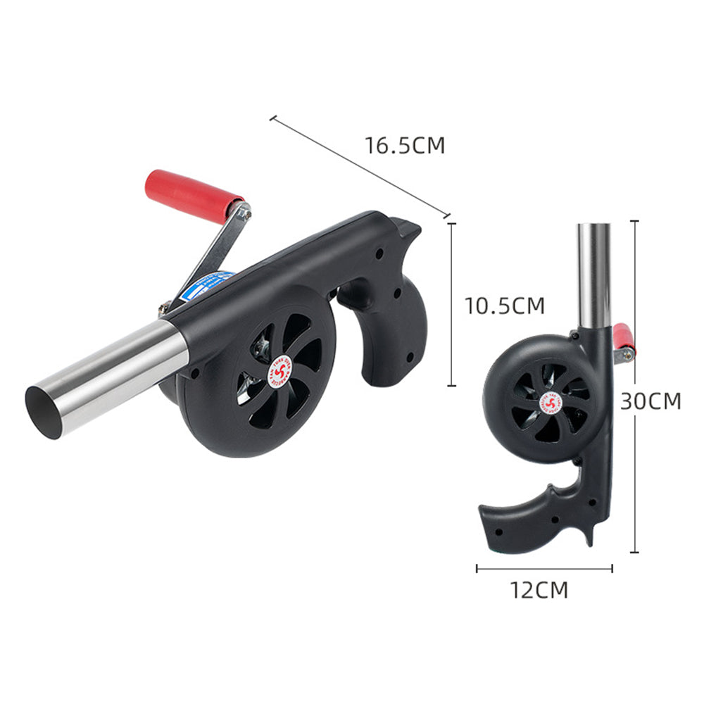 Large Size Barbecue Fire Burning Manual Air Blower Picnic Camping Stove Wind Blow Tool