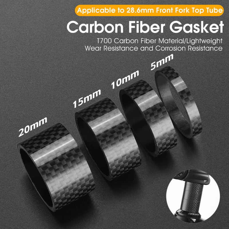 WEST BIKING 20mm Carbon Fiber Bicycle Stem Spacer Fork Gasket for MTB Bike