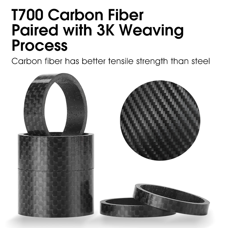WEST BIKING 20mm Carbon Fiber Bicycle Stem Spacer Fork Gasket for MTB Bike