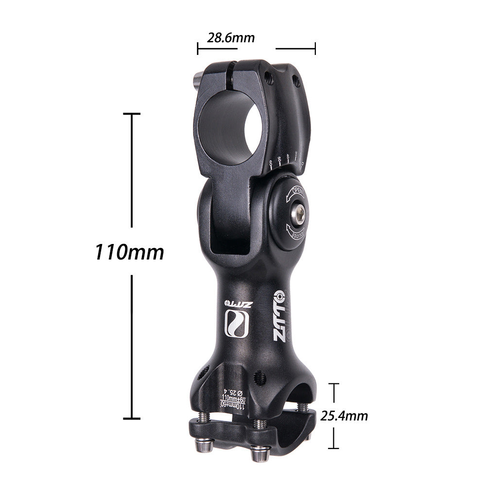 ZTTO Aluminum Alloy Bike Stem MTB Stem Degree Adjustable Raise Up Function Bicycle Tool