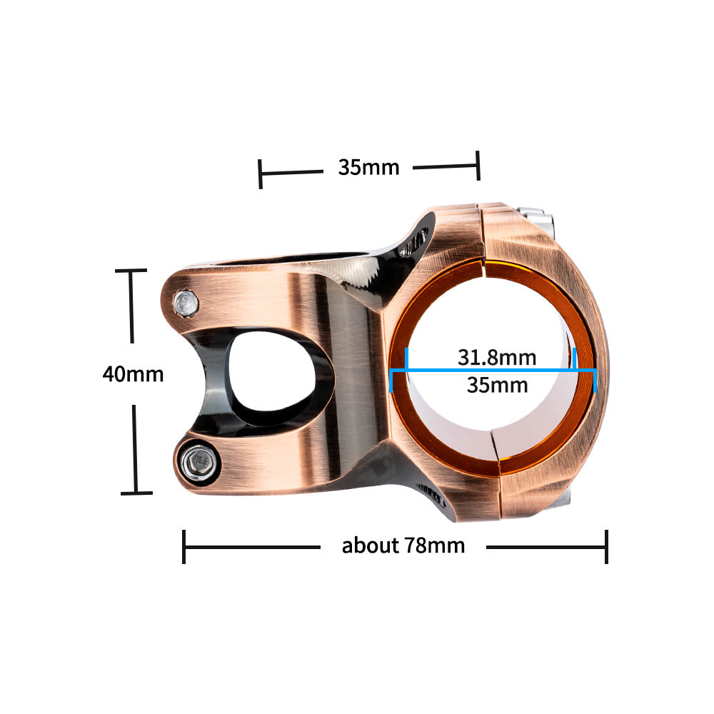 ZTTO GTSBL35 0-Degree Bike Handlebar Short Stem Aluminum Alloy Mountain Bicycle Stem Riser