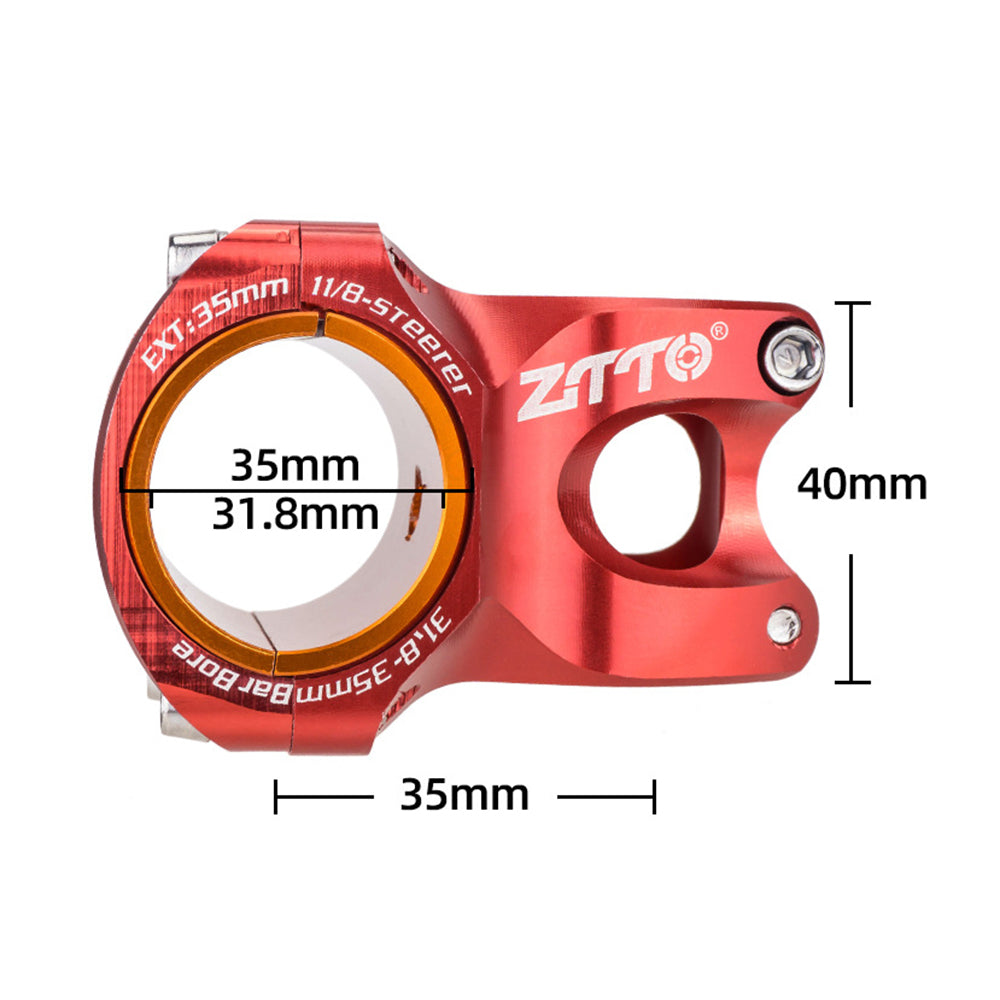 ZTTO XC35 31.8 / 35mm 2-in-1 0-Degree Mountain Bike Handlebar Stem Aluminum Alloy Riser