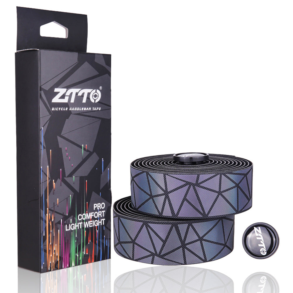 ZTTO BD8 2PCS PU Fabric Bike Handlebar Tapes Anti-Slip Handle Wraps for Outdoor Cycling