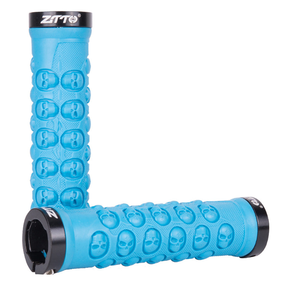 ZTTO AG23 Skull Pattern Bicycle Part MTB Handlebar Grips Anti-slip TPR Rubber Grips