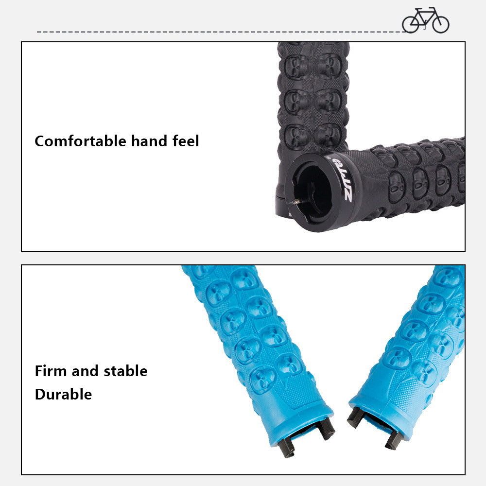 ZTTO AG23 Skull Pattern Bicycle Part MTB Handlebar Grips Anti-slip TPR Rubber Grips