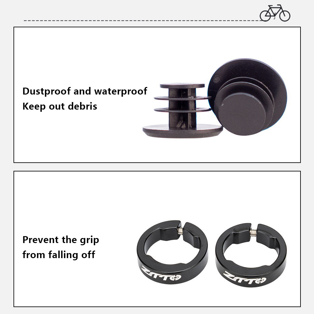 ZTTO AG23 Skull Pattern Bicycle Part MTB Handlebar Grips Anti-slip TPR Rubber Grips