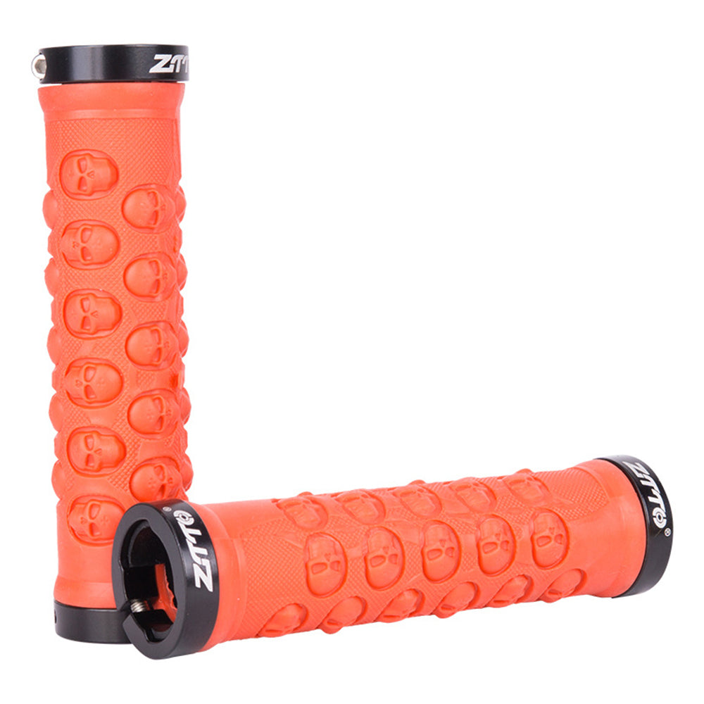 ZTTO AG23 Skull Pattern Bicycle Part MTB Handlebar Grips Anti-slip TPR Rubber Grips