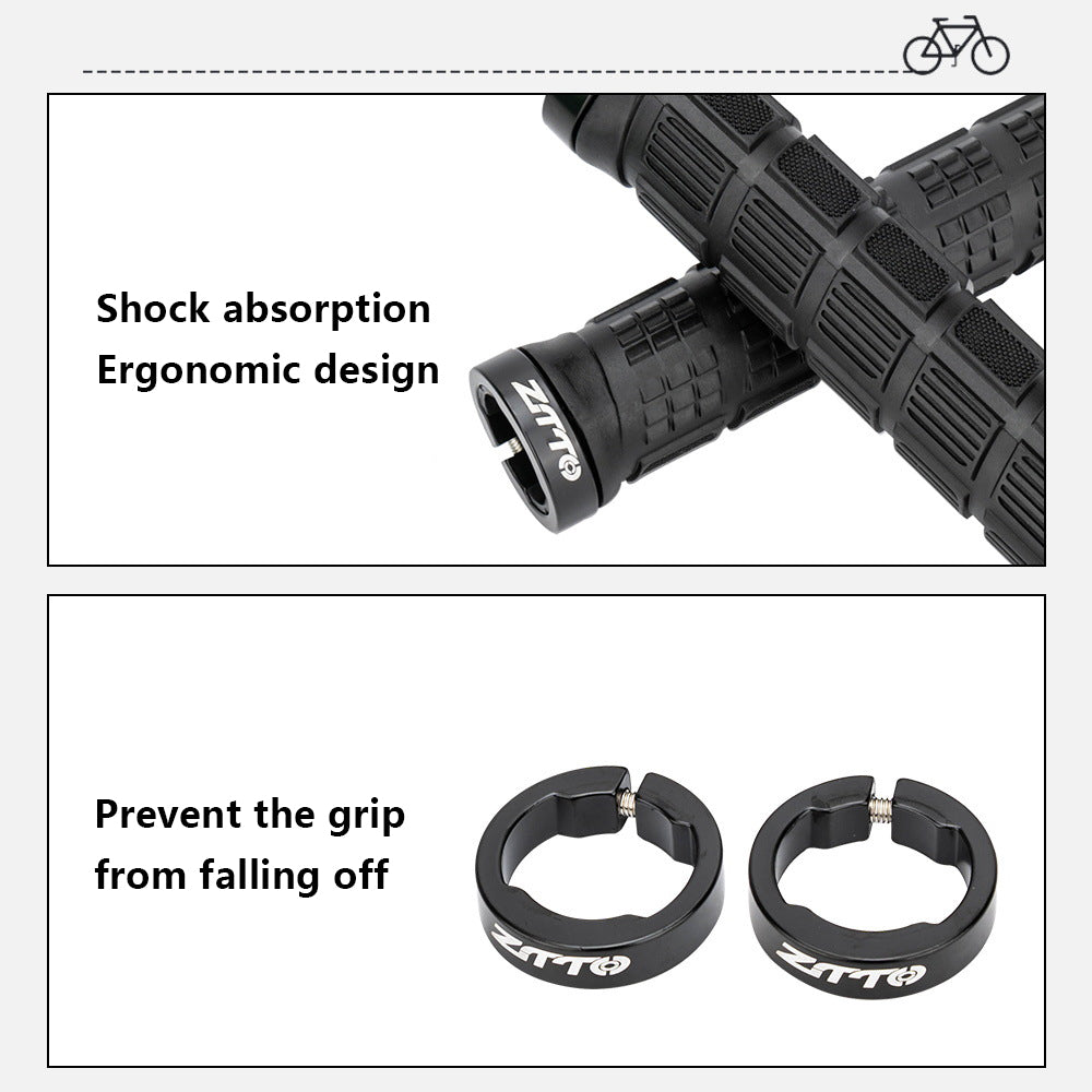 ZTTO AG38 Single-sided Locking Rubber Handlebar Grips MTB Bike Bicycle Handle Grips