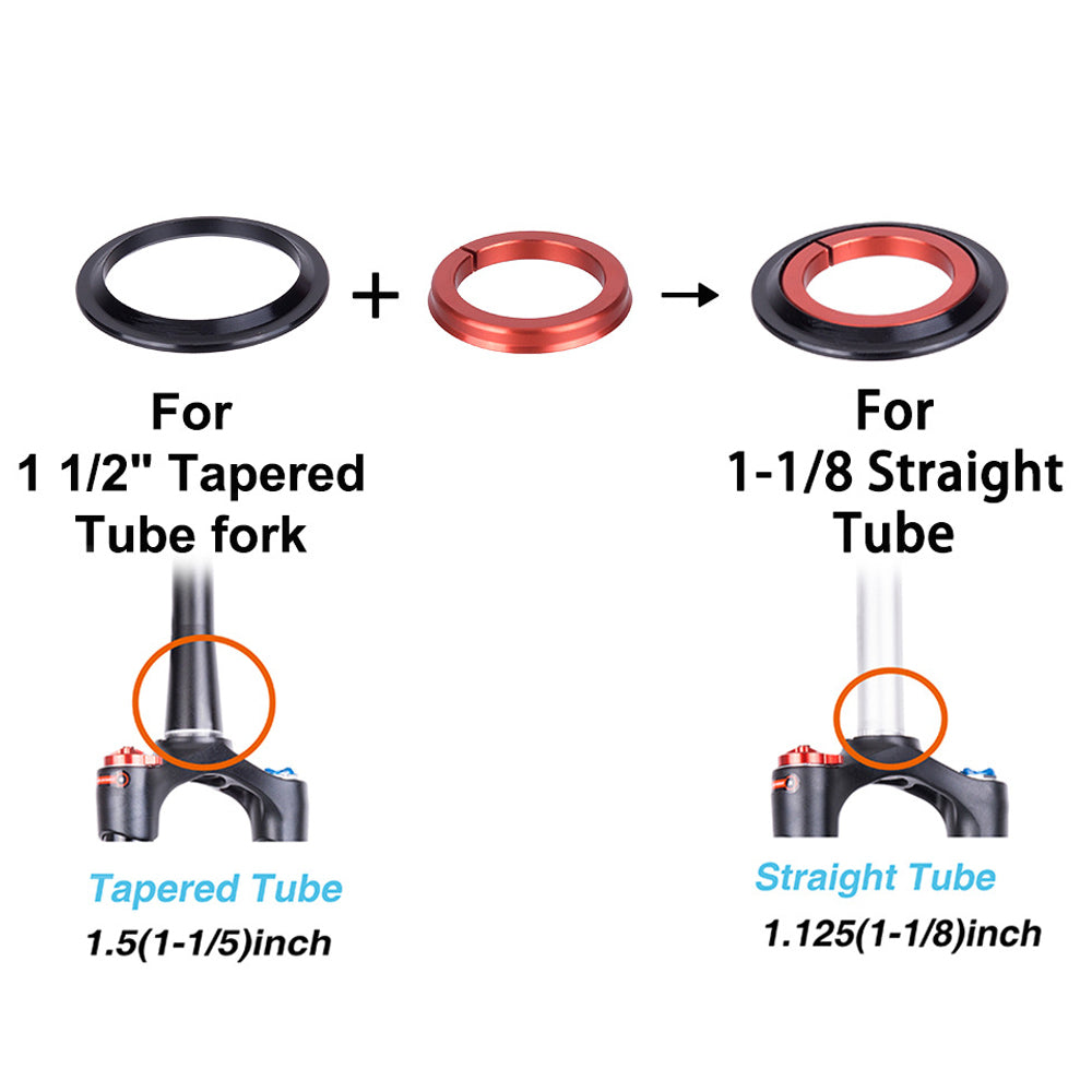 ZTTO 4252ST MTB Bike Headset Tapered Tube to Straight Tube Front Fork Bearing Headset