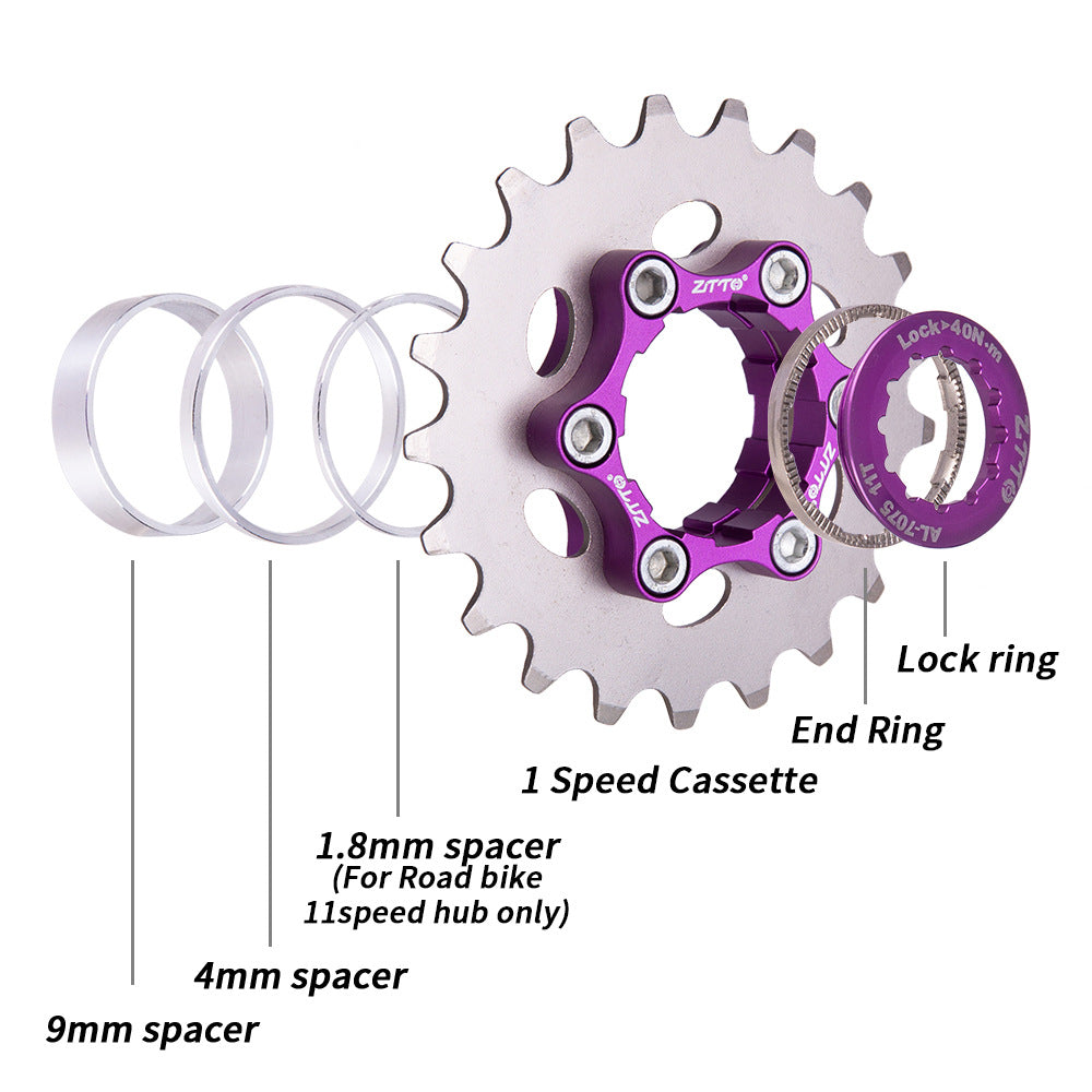 ZTTO 9ZYFL Steel MTB Bicycle Single Speed Cassette Cog Bike Sprocket Freewheel