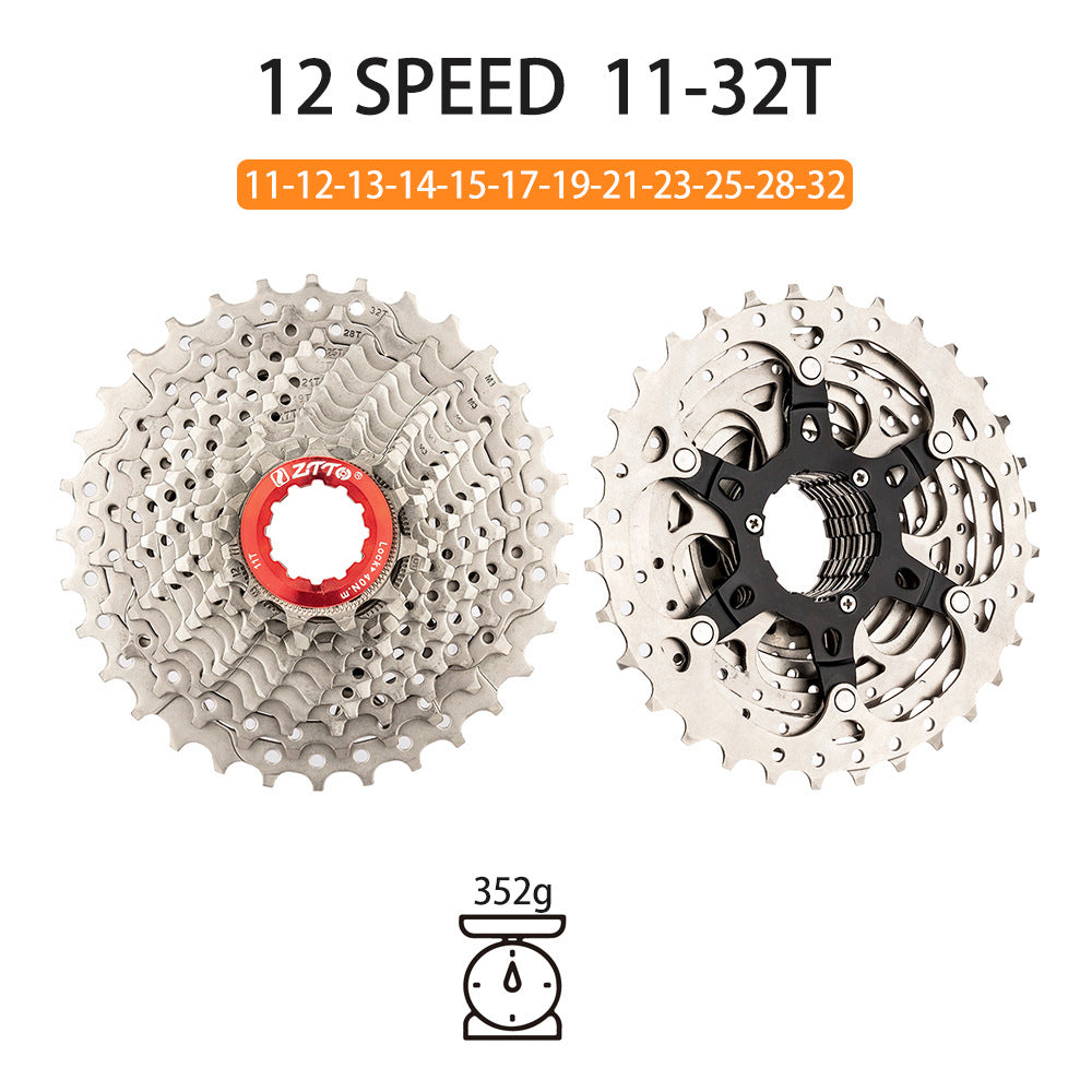 ZTTO Road Bicycle Steel Flywheel Bike Hollow 12 Speed Cassette Flywheel