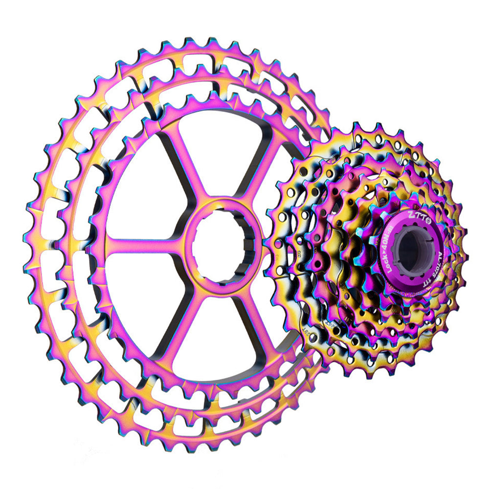 ZTTO 1046SLRC 10 Speed 11T-46T Flywheel Colorful Bicycle Aluminum+Steel Cassette
