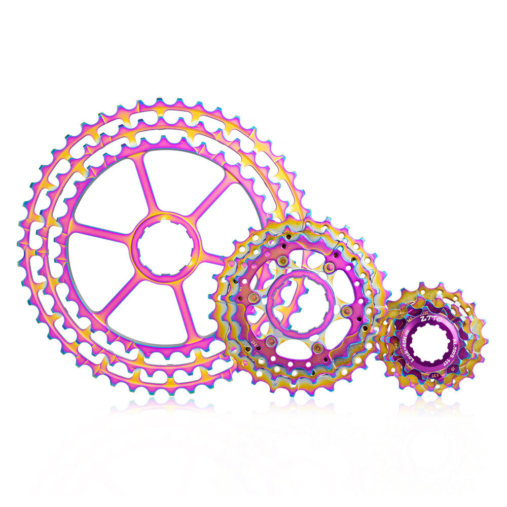 ZTTO 1046SLRC 10 Speed 11T-46T Flywheel Colorful Bicycle Aluminum+Steel Cassette