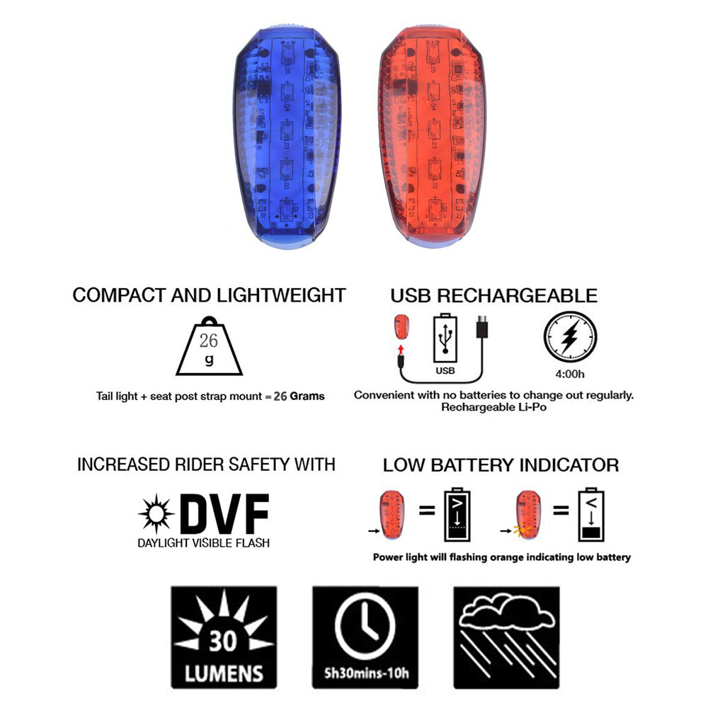 ZTTO WR03 Bright Bike Tail LED Light Rear Bicycle Flashlight Lamp Safety Warning Taillight