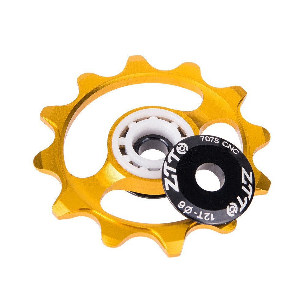 ZTTO ZT-12T Mountain Bike 12T Ceramic Bearing Derailleur Pulley Aluminum Alloy Guide Wheel