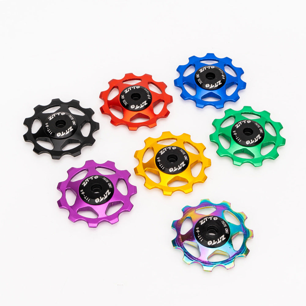 ZTTO 11T Rear Derailleur Pulley Bike Bicycle Metal Bearing Jockey Wheel Aluminium Alloy Rear Derailleur Guide Roller