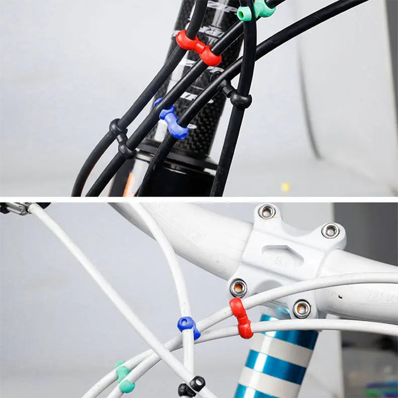 ZTTO 10Pcs Bicycle Cross Line Clips Mountain Road Bicycle Brake Gear Cable S Style Clips