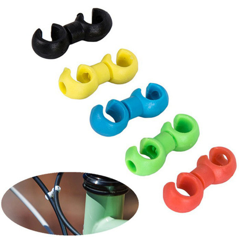 ZTTO 10Pcs Bicycle Cross Line Clips Mountain Road Bicycle Brake Gear Cable S Style Clips