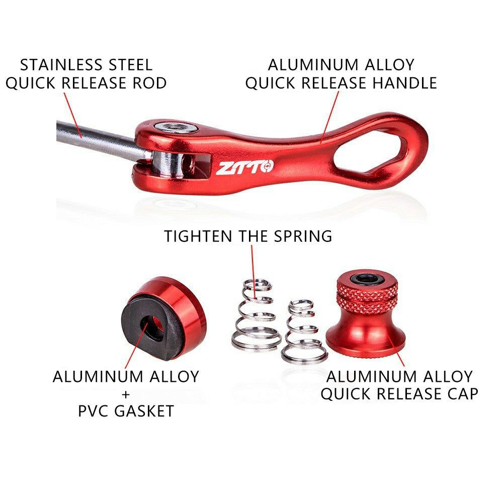 ZTTO LXKCG 1 Pair Bicycle Quick Release Skewer Bike Rear Wheel Quick Release Replacement Axle