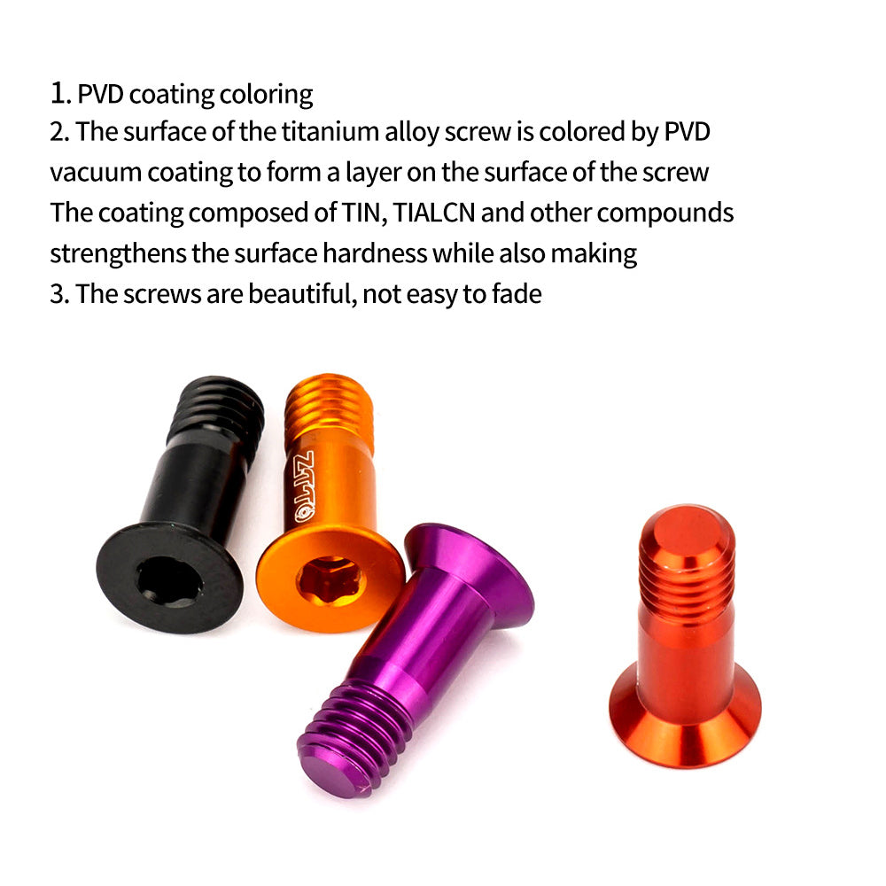 ZTTO 2Pcs Bicycle Rear Derailleur Wheel Fixed Screw Bike Transmission Guide Sprocket Screws, M5x14.2