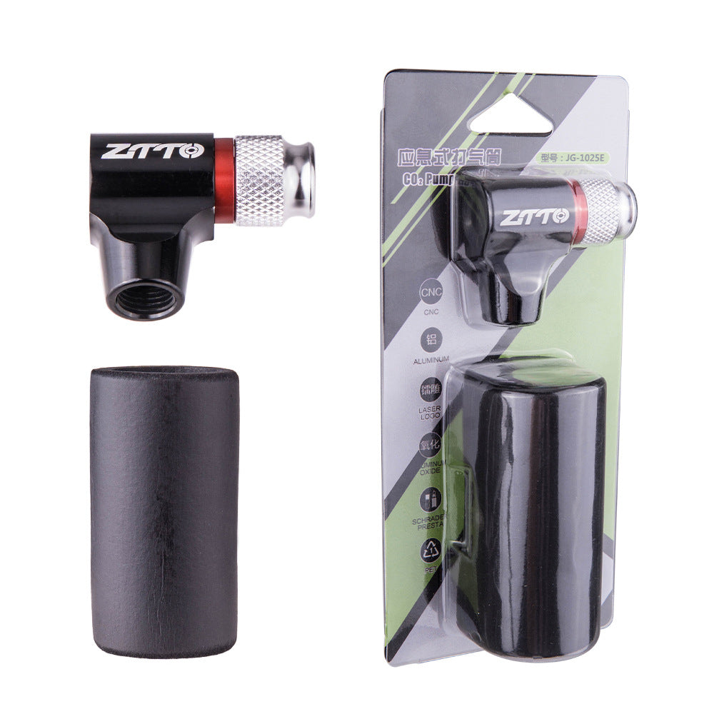 ZTTO JG-1025e Mini CO2 Inflator Hand Pump Compatible with Schrader Presta Valve (No CO2 Cartridges)
