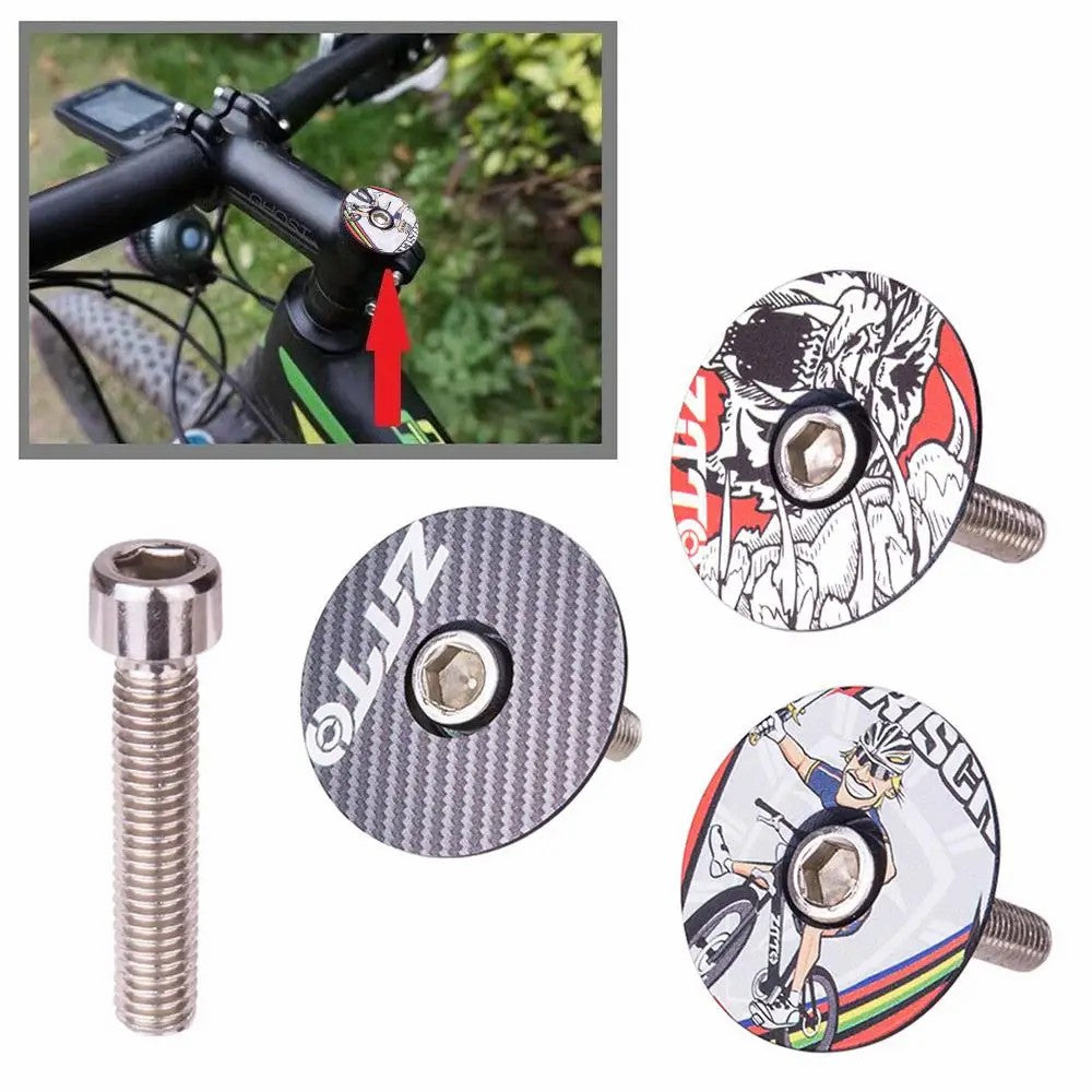 ZTTO 28.6mm Bike Front Fork Stem Top Caps Aluminum Alloy  Bicycle Headset Top Covers with Bolts