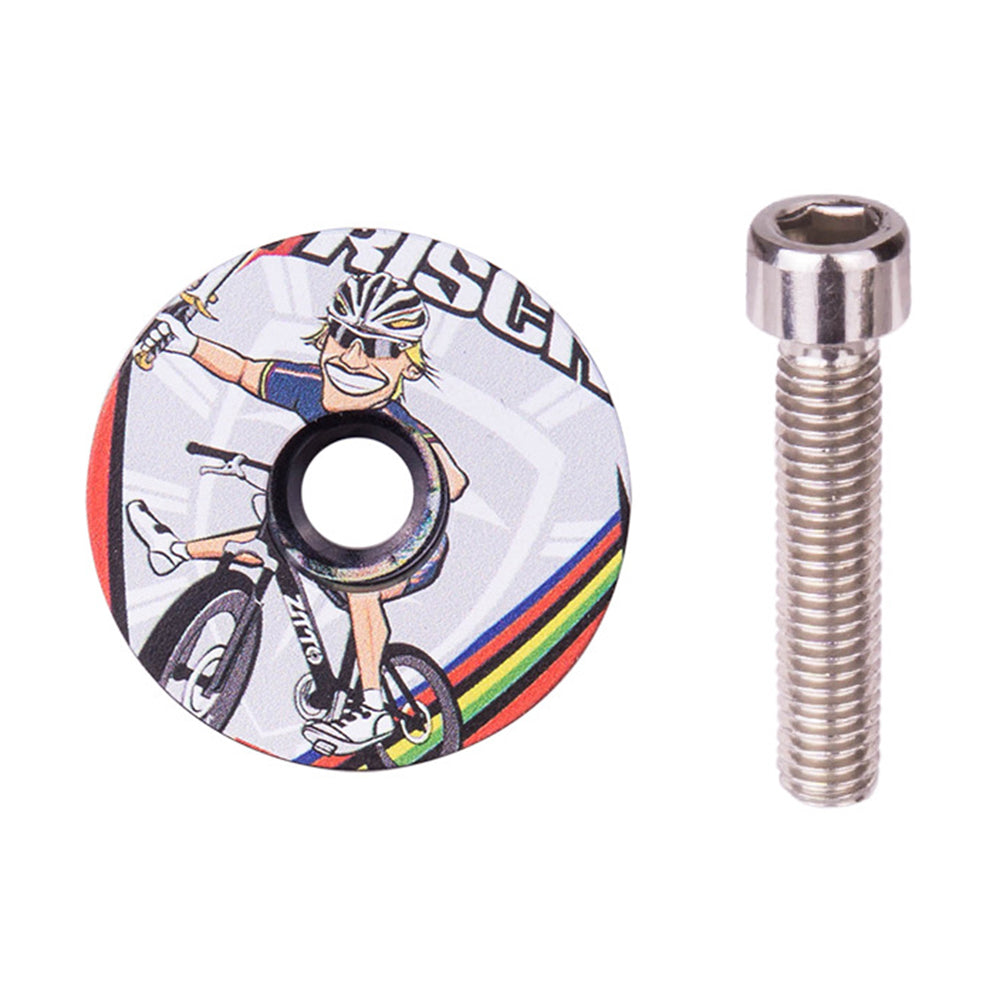 ZTTO 28.6mm Bike Front Fork Stem Top Caps Aluminum Alloy  Bicycle Headset Top Covers with Bolts