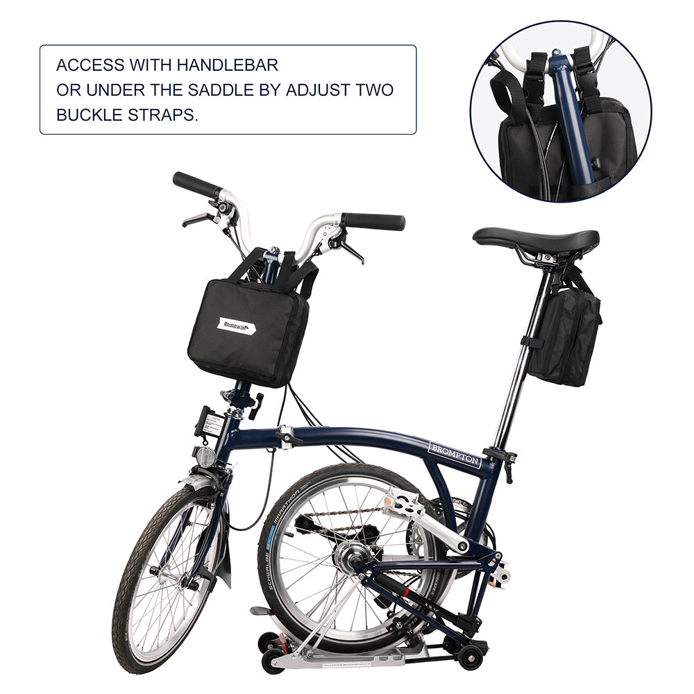 RHINOWALK RF163 14-16 inch Bike Front Bag Folding Shoulder Bag Outdoor Carrying Bag