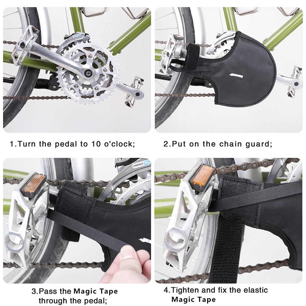 RHINOWALK RM264 Bicycle Crankset Cover MTB Road Bike Chainwheel Guard Polyester Anti-scratch Cover