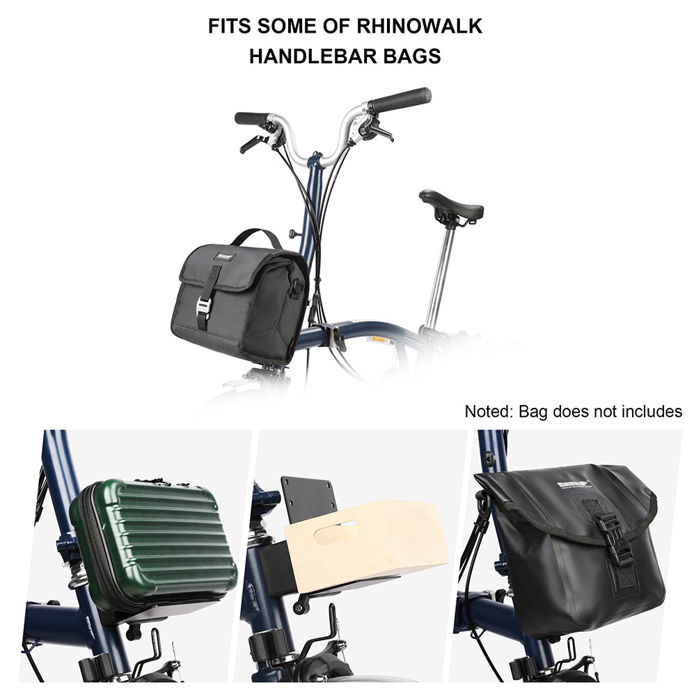 RHINOWALK SK700 Bike Bag Adapter Front Bag Carrier Block Adapter for Brompton Bicycle