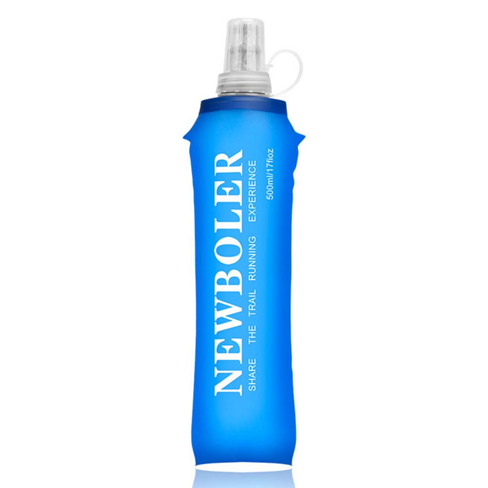 NEWBOLER RUN041 500ML Water Bottle Sports Soft TPU Flask for Hiking Running (BPA-Free, NO FDA Certified)