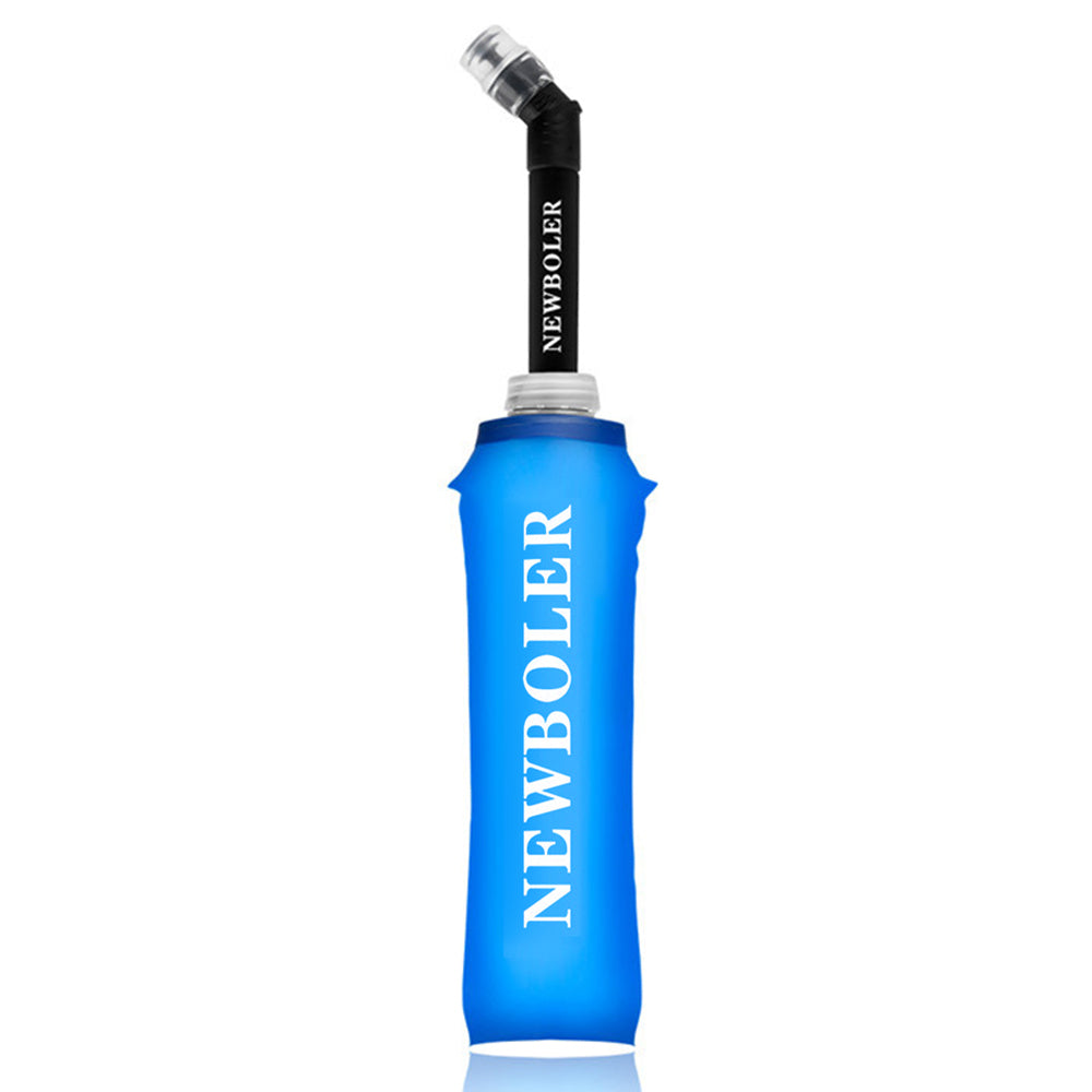 NEWBOLER RUN041 250ML Soft TPU Flask Water Bottle with Straw (BPA-Free, NO FDA Certified)