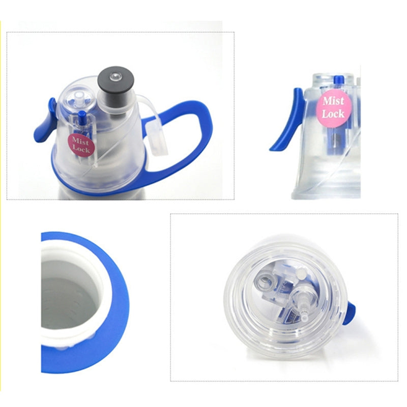 590ml Misting Water Bottle 3-layer Insulated Summer Outdoor Sports Bottle (No FDA, BPA-Free)