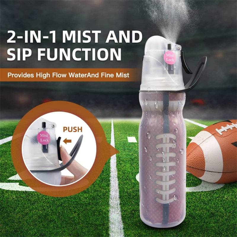 590ml Misting Water Bottle 3-layer Insulated Summer Outdoor Sports Bottle (No FDA, BPA-Free)