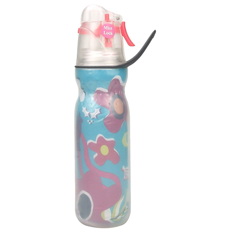 590ml Misting Water Bottle 3-layer Insulated Summer Outdoor Sports Bottle (No FDA, BPA-Free)