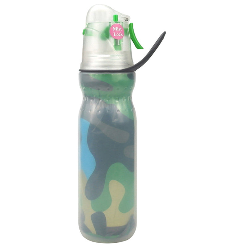 590ml Misting Water Bottle 3-layer Insulated Summer Outdoor Sports Bottle (No FDA, BPA-Free)