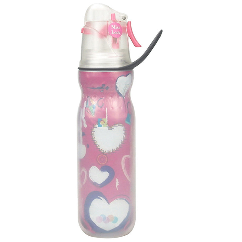 590ml Misting Water Bottle 3-layer Insulated Summer Outdoor Sports Bottle (No FDA, BPA-Free)