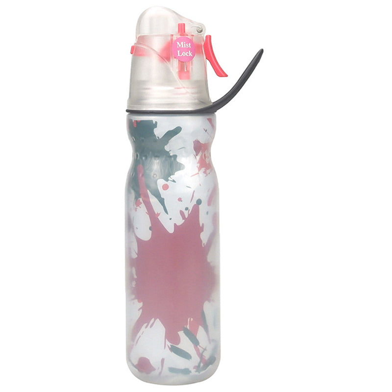 590ml Misting Water Bottle 3-layer Insulated Summer Outdoor Sports Bottle (No FDA, BPA-Free)