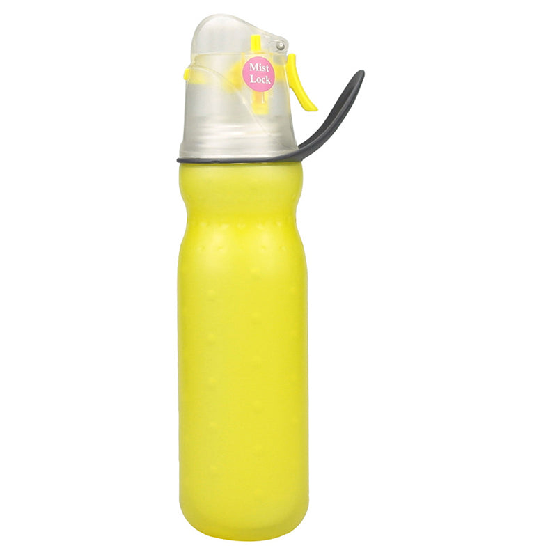 590ml Summer Outdoor Water Bottle Double-layer Insulated Spray Mist Sports Bottle (No FDA, BPA-Free)