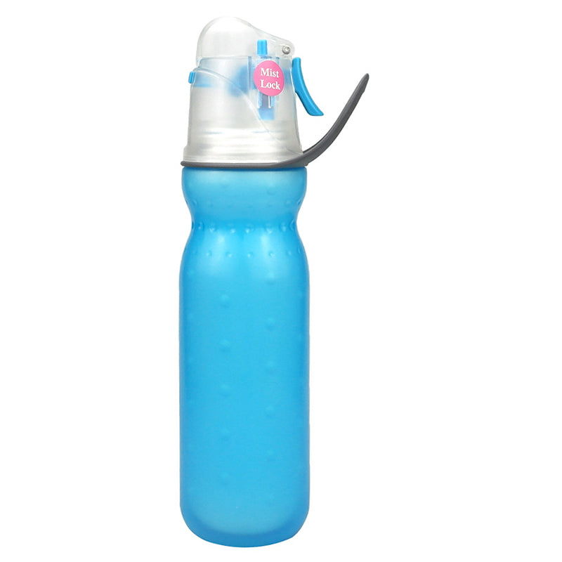 590ml Summer Outdoor Water Bottle Double-layer Insulated Spray Mist Sports Bottle (No FDA, BPA-Free)