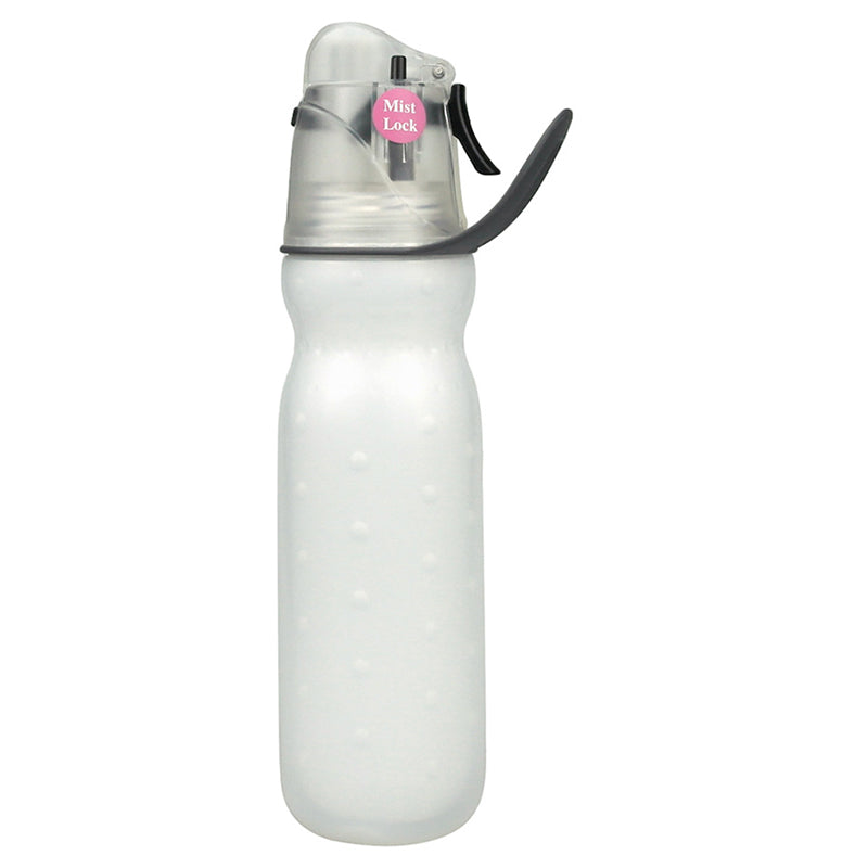 590ml Summer Outdoor Water Bottle Double-layer Insulated Spray Mist Sports Bottle (No FDA, BPA-Free)