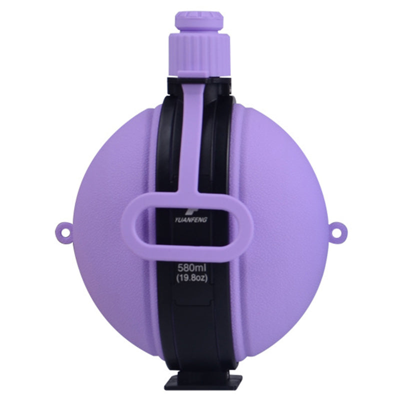 580ml Collapsible Silicone Water Bottle with Compass (No FDA, BPA-Free)