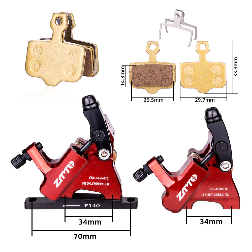 ZTTO Lightweight Aluminum Alloy Road Bike Flat Mount Disc Brake Caliper Set