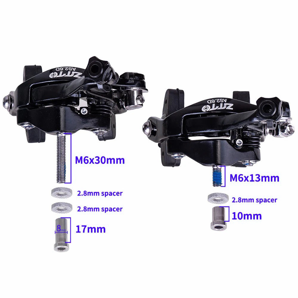 ZTTO AS2.6D 1 Pair Aluminum Alloy Bike Brake Caliper for Fixed Gear and Road Bikes