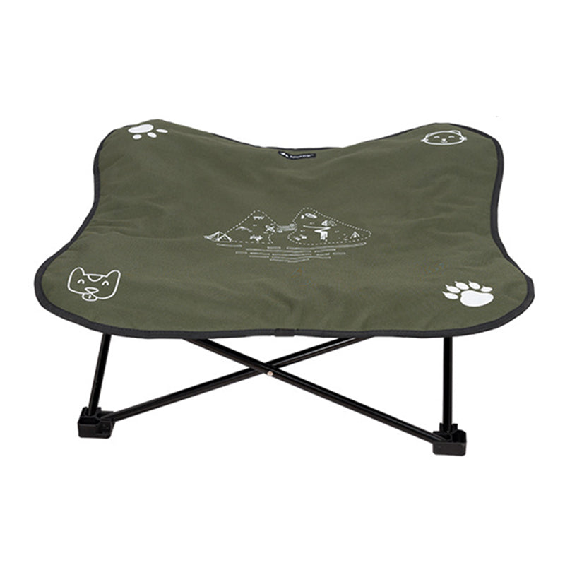 SHINETRIP A404 Elevated Raised Dog Cat Bed Aluminum Alloy Folding Pet Cot Soft Cushion Pet Hammock Bed - Coffee