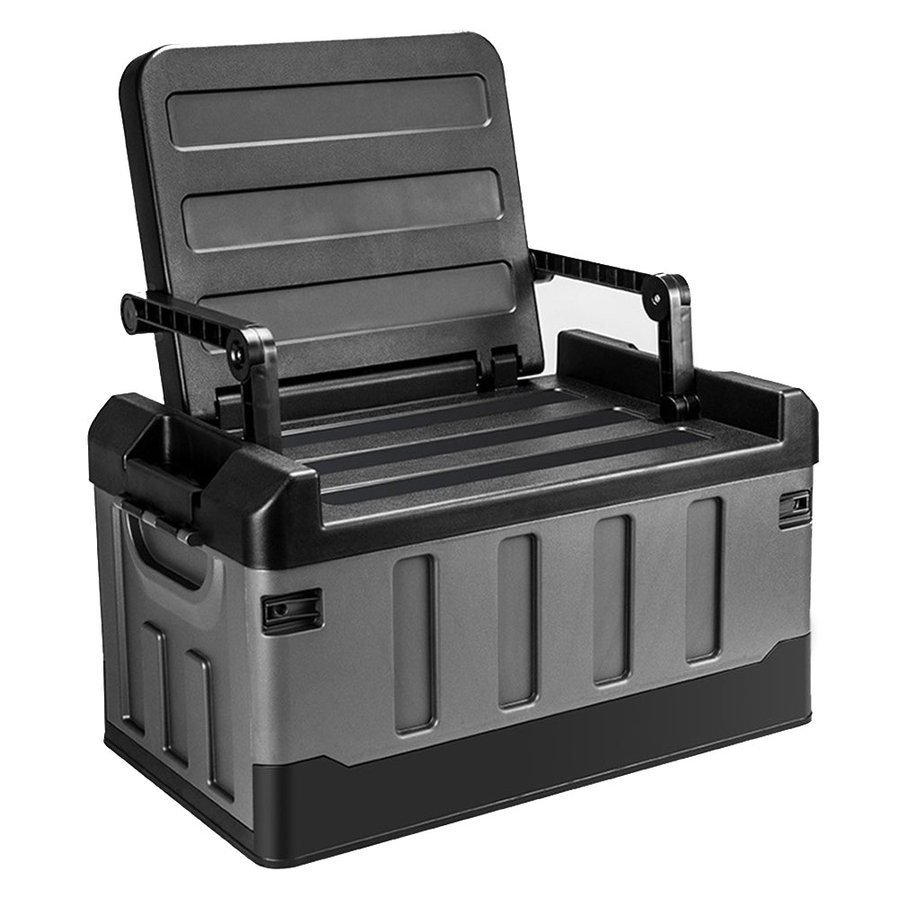 K6301-L.C 60L Outdoor Camping Storage Box Folding Seat Car Trunk Organizer