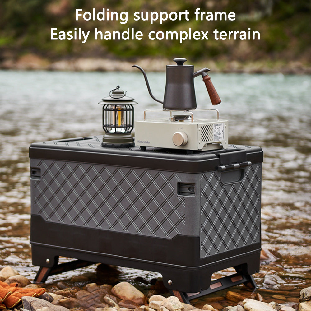 K6301-L.C 60L Outdoor Camping Storage Box Folding Seat Car Trunk Organizer